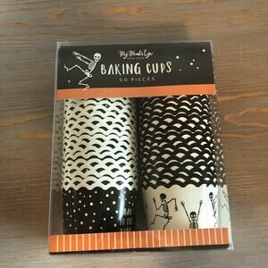 Black and White Halloween Themed Baking Cups - Set of 50 - NWT